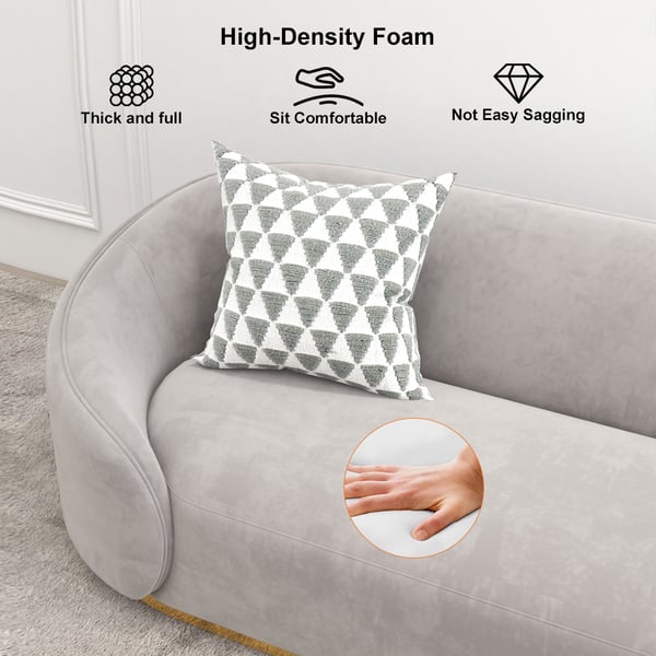 Taille personnalisable Style de design moderne Canapé de velours ensemble avec couverture de tapisserie sectionnelle 2