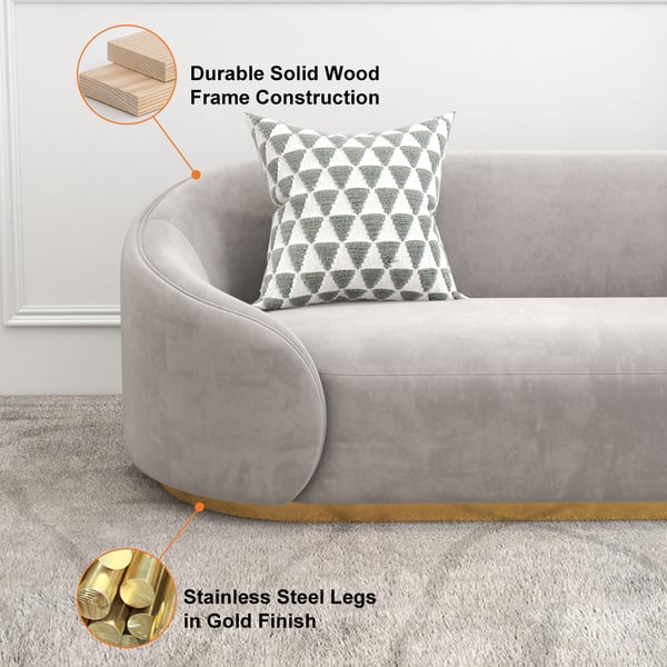 Taille personnalisable Style de design moderne Canapé de velours ensemble avec couverture de tapisserie sectionnelle 1