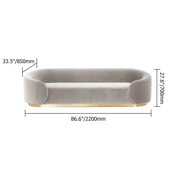 Taille personnalisable Style de design moderne Canapé de velours ensemble avec couverture de tapisserie sectionnelle 5