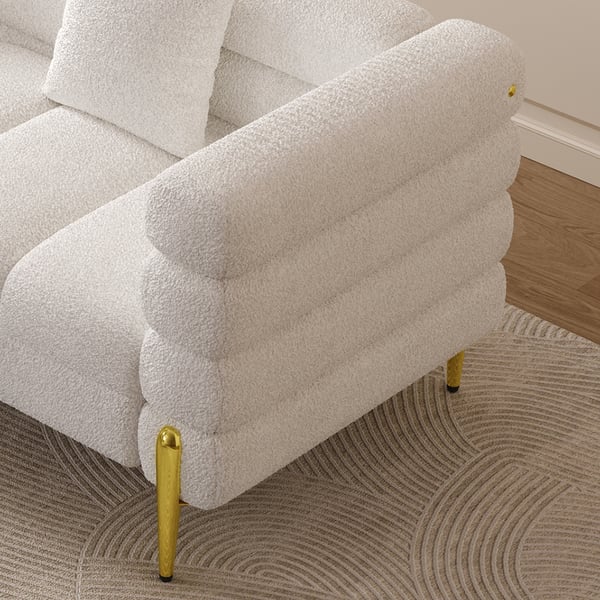 Le canapé de salon de luxe est un ensemble de canapés en velours en tissu. 4