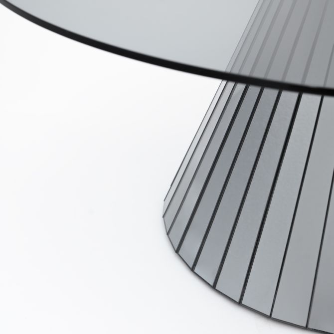 Table à café en verre moderne avec miroir pour salon contemporain 64x64 3