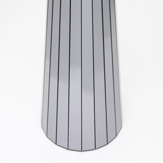 Table à café en verre moderne avec miroir pour salon contemporain 64x64 9