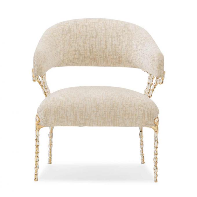 Chaise en velours en cuir à cadre métallique fauteuil salon salon salon fauteuil en cuir avec accent 1