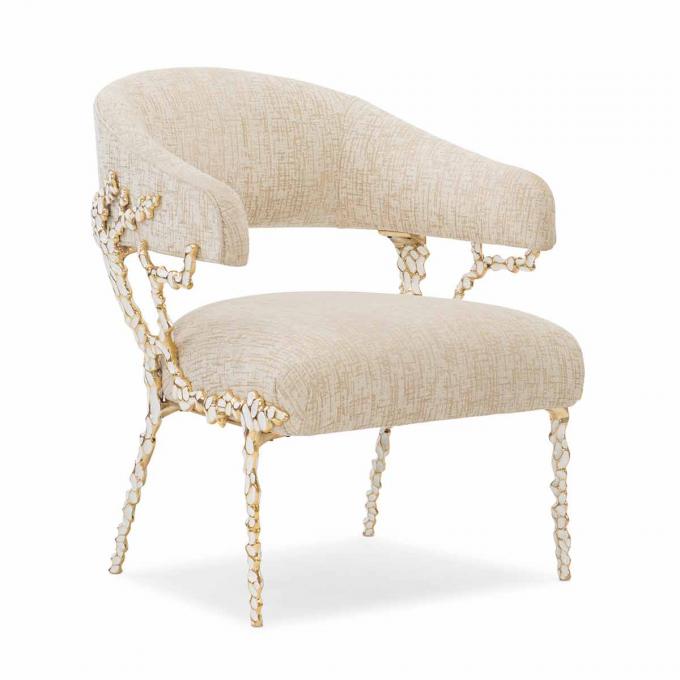 Chaise en velours en cuir à cadre métallique fauteuil salon salon salon fauteuil en cuir avec accent 0
