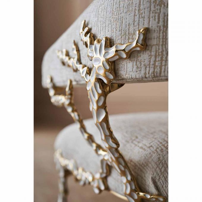Chaise en velours en cuir à cadre métallique fauteuil salon salon salon fauteuil en cuir avec accent 7