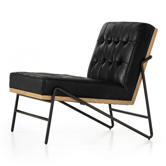Accent PU Chaise de salon en cuir fauteuil inclinable Meuble moderne 1
