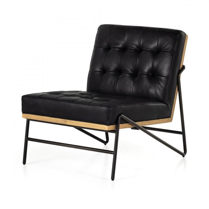 Accent PU Chaise de salon en cuir fauteuil inclinable Meuble moderne 0