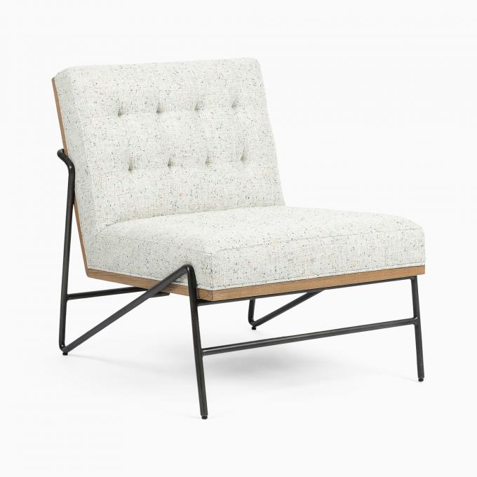 Accent PU Chaise de salon en cuir fauteuil inclinable Meuble moderne 4