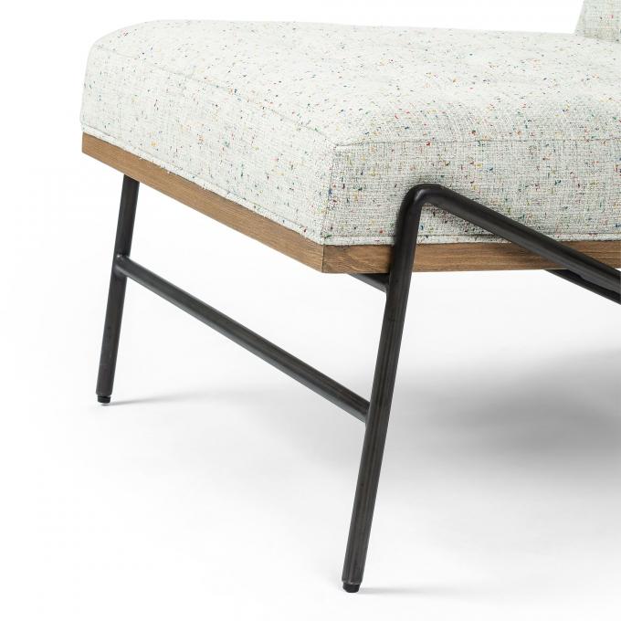 Accent PU Chaise de salon en cuir fauteuil inclinable Meuble moderne 8