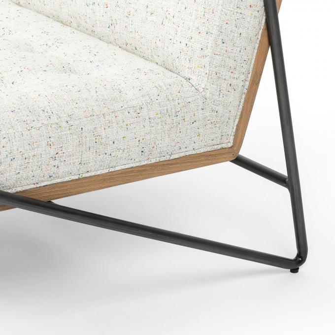 Accent PU Chaise de salon en cuir fauteuil inclinable Meuble moderne 9