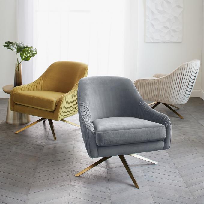 Moderne chaise pivotante de base en métal pour bureau 2
