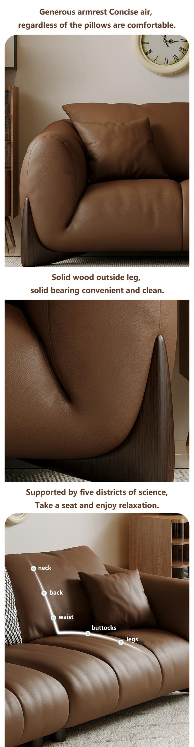Couchette en cuir italien séquentiel pour fauteuil modulaire 3