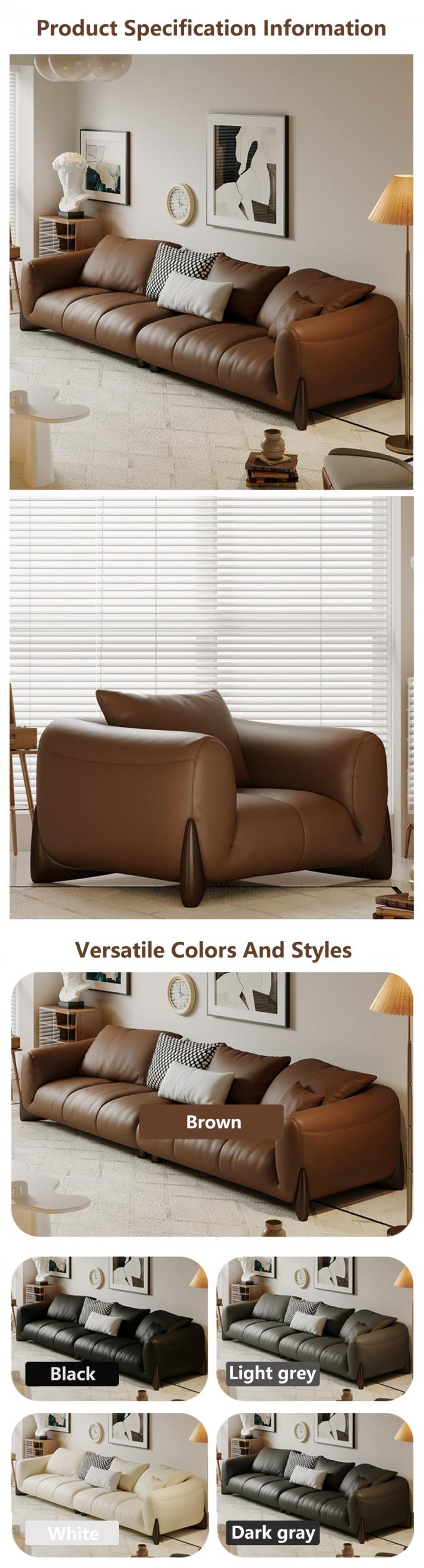 Couchette en cuir italien séquentiel pour fauteuil modulaire 4