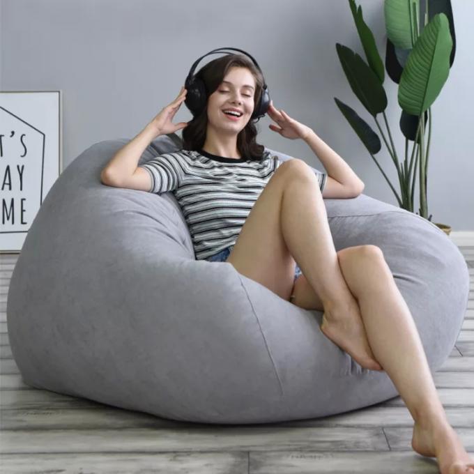 Chaise de salon en plein air 7Ft Giant Bean Bag Souffle Faux fourrure Tissu EPS remplir 16