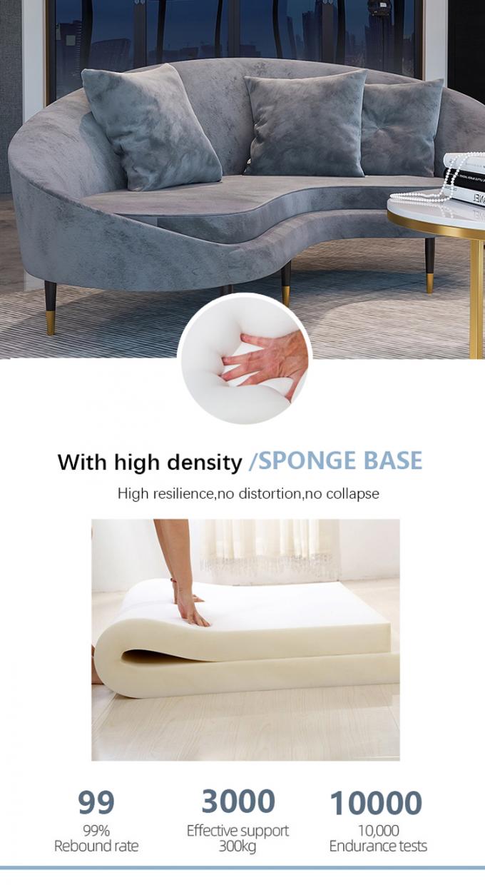 Chaise de réception avec taille personnalisée et canapé en velours à trois places 2