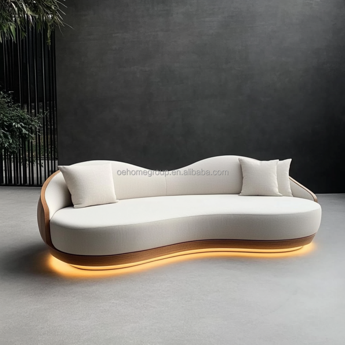 Meubles de salon canapé en velours nordique léger Luxe créatif canapé double fauteuil avec revêtement en tissu 1