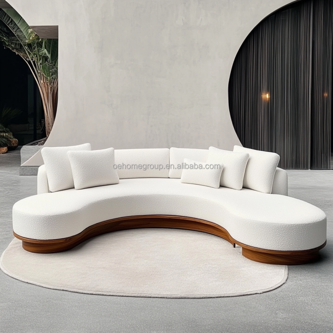 Meubles de salon canapé en velours nordique léger Luxe créatif canapé double fauteuil avec revêtement en tissu 3