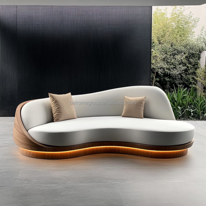 Meubles de salon canapé en velours nordique léger Luxe créatif canapé double fauteuil avec revêtement en tissu 5