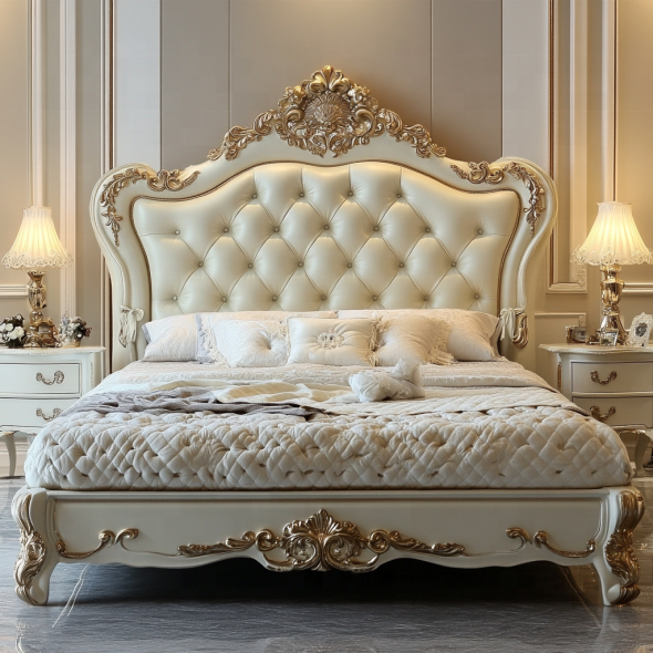 Meubles de chambre à coucher pour la maison, lit king size, design moderne, lits doubles de luxe avec tailles personnalisées 2