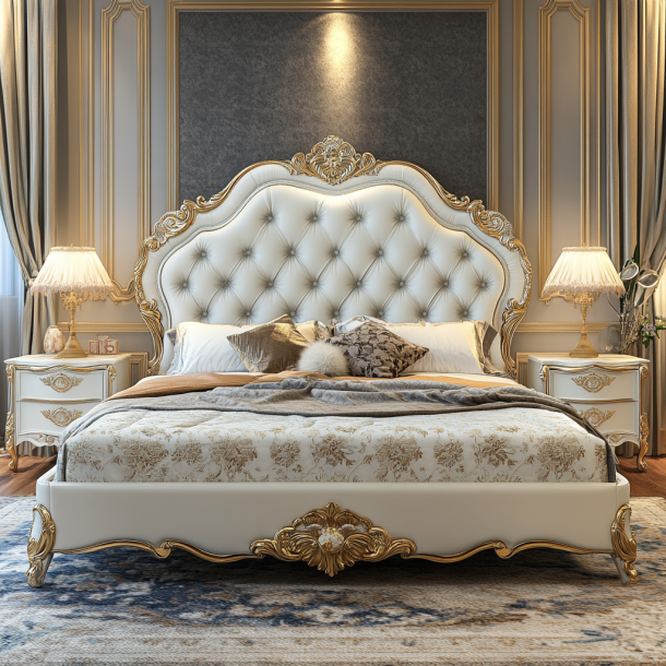 Meubles de chambre à coucher pour la maison, lit king size, design moderne, lits doubles de luxe avec tailles personnalisées 3
