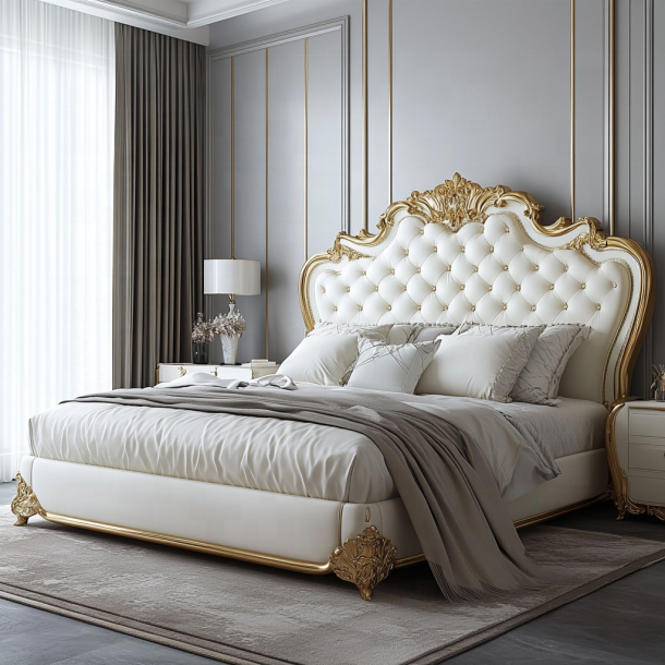 Meubles de chambre à coucher pour la maison, lit king size, design moderne, lits doubles de luxe avec tailles personnalisées 5