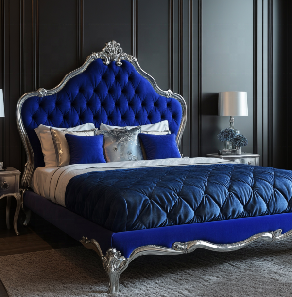 Élégance meubles de chambre classique ensemble avec tête de miroir de taille King et le matériau moderne MDF 3