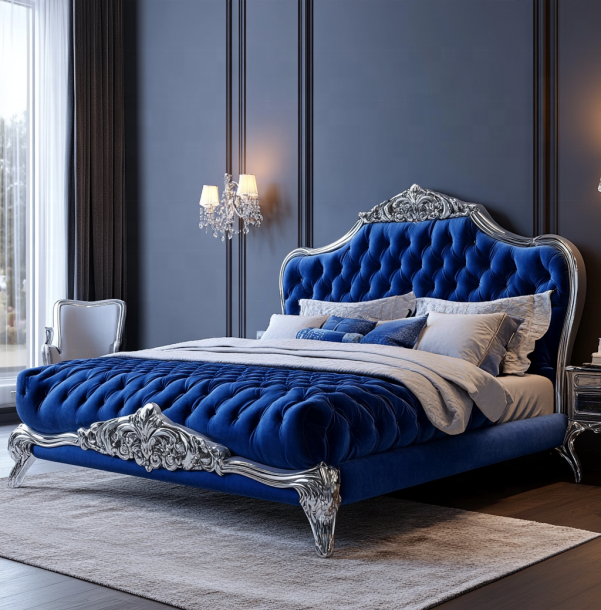 Élégance meubles de chambre classique ensemble avec tête de miroir de taille King et le matériau moderne MDF 4