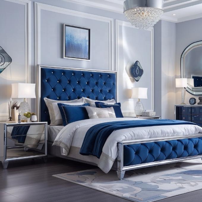 Élégance meubles de chambre classique ensemble avec tête de miroir de taille King et le matériau moderne MDF 5