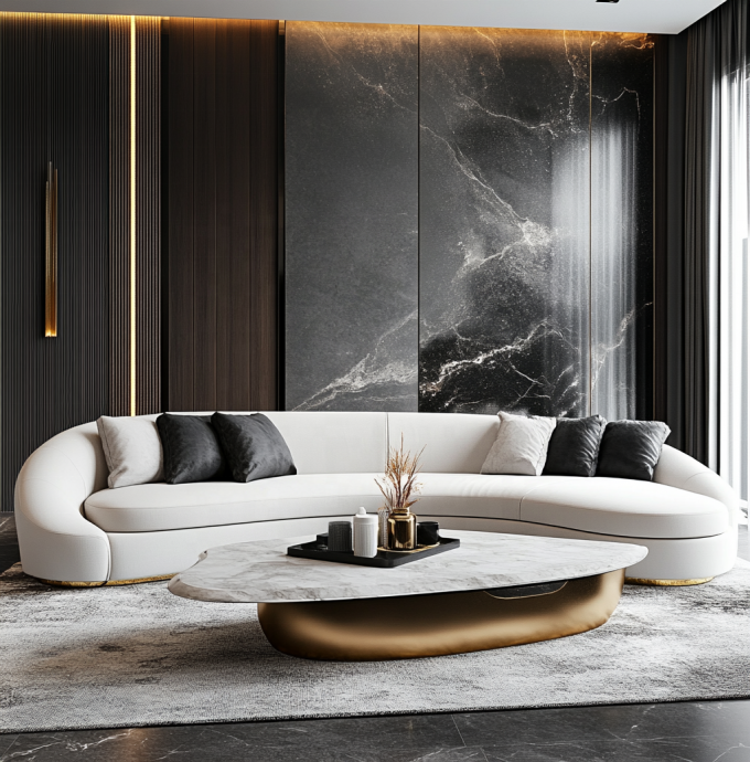 Velours et cuir authentique Les canapés d'hôtel pour meubles de hall d'hôtel multifonctionnels Salons ou appartements 2