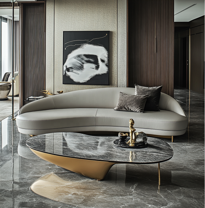 Velours et cuir authentique Les canapés d'hôtel pour meubles de hall d'hôtel multifonctionnels Salons ou appartements 5