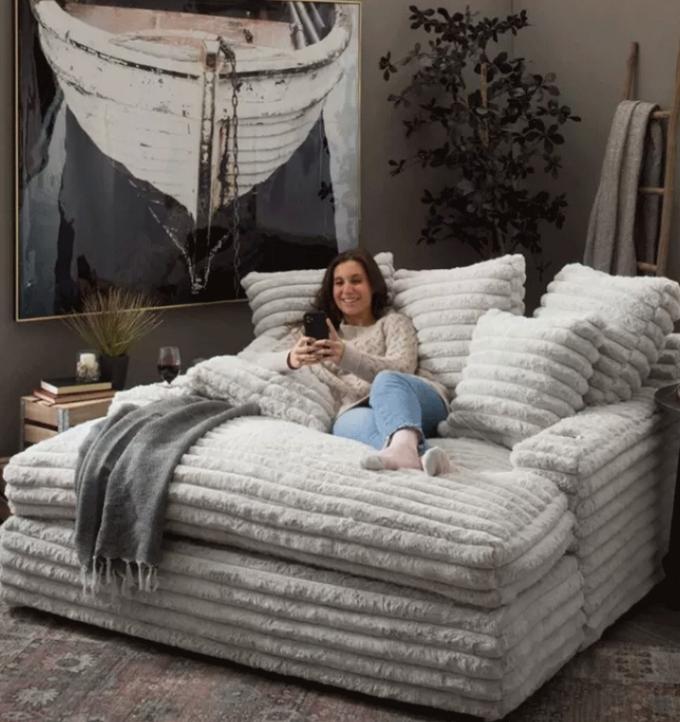 Chaise moderne en tissu de velours, salon, canapé, fauteuil, fauteuil pour le cinéma. 4
