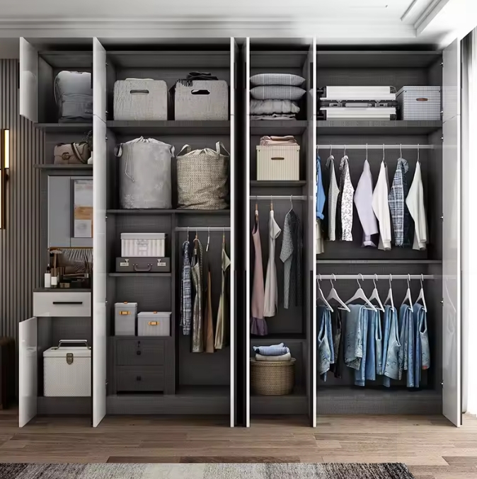 Armoire de chambre en MDF 2 portes moderne et personnalisée, fonctionnelle et extensible 2