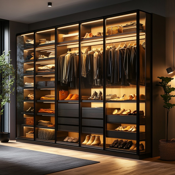 Meubles de garde-robe en bois extensibles pour la conception de chambres à coucher modernes à Foshan 2