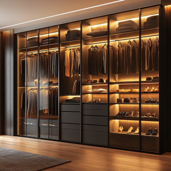 Meubles de garde-robe en bois extensibles pour la conception de chambres à coucher modernes à Foshan 3