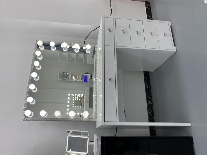 Y emballage table de dressing moderne avec miroir lumineux chambre à coucher vanité maquillage bureau miroirs à LED ensemble tiroirs vestiaires 9