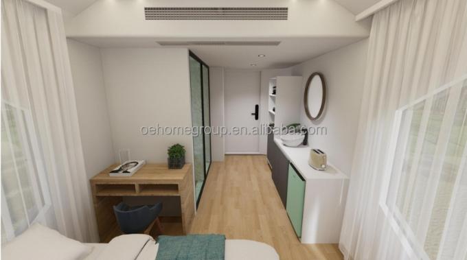 Maison préfabriquée Hôtel de luxe Villa modulaire 2 chambres Maison préfabriquée Espace de construction préfabriqué Capsule Cabines préfabriquées 11