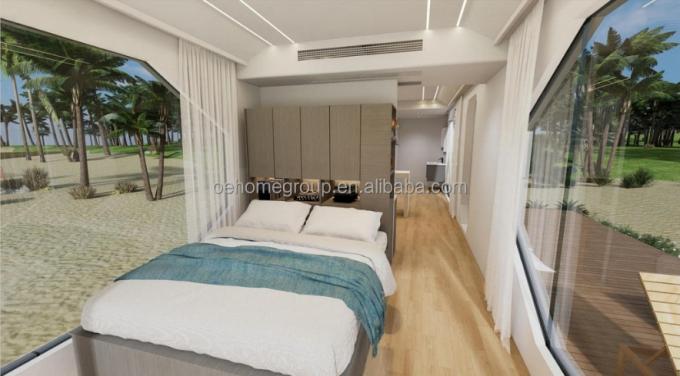 Maison préfabriquée Hôtel de luxe Villa modulaire 2 chambres Maison préfabriquée Espace de construction préfabriqué Capsule Cabines préfabriquées 10