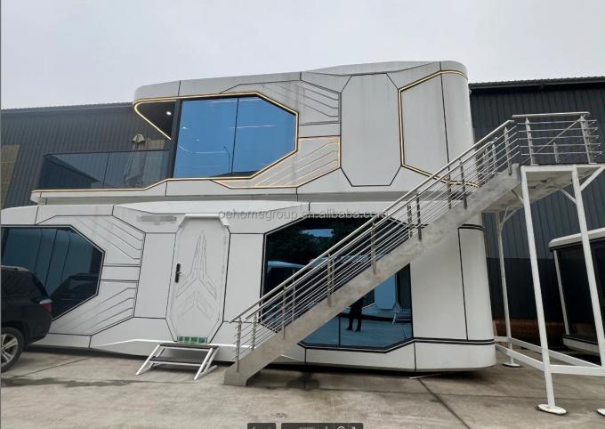 Maison préfabriquée Hôtel de luxe Villa modulaire 2 chambres Maison préfabriquée Espace de construction préfabriqué Capsule Cabines préfabriquées 15