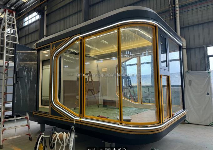 Maison préfabriquée Hôtel de luxe Villa modulaire 2 chambres Maison préfabriquée Espace de construction préfabriqué Capsule Cabines préfabriquées 24