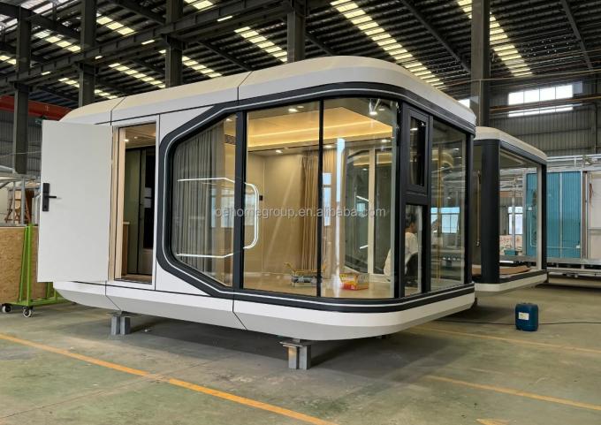 Maison préfabriquée Hôtel de luxe Villa modulaire 2 chambres Maison préfabriquée Espace de construction préfabriqué Capsule Cabines préfabriquées 25