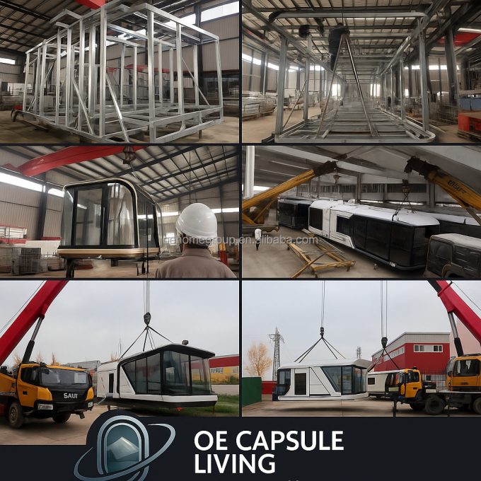 Maison préfabriquée Hôtel de luxe Villa modulaire 2 chambres Maison préfabriquée Espace de construction préfabriqué Capsule Cabines préfabriquées 30