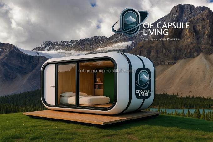 Modulaire 7 de luxe préfabriqué en acier intelligent petite capsule spatiale maison chambre capsule préfabriquée hôtel maison capsule extérieur 7