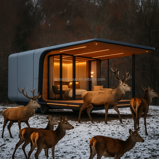 Maison de conteneurs modernes de luxe de 20 pieds Petite résidence Structure en acier préfabriquée Pour les hôtels Villas espace d'appartement 7
