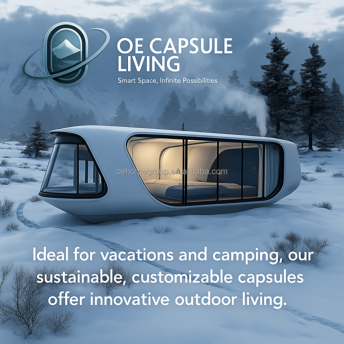 Maison de camping extérieure à système intelligent, maison mobile, espace, pièce préfabriquée, capsule spatiale 2