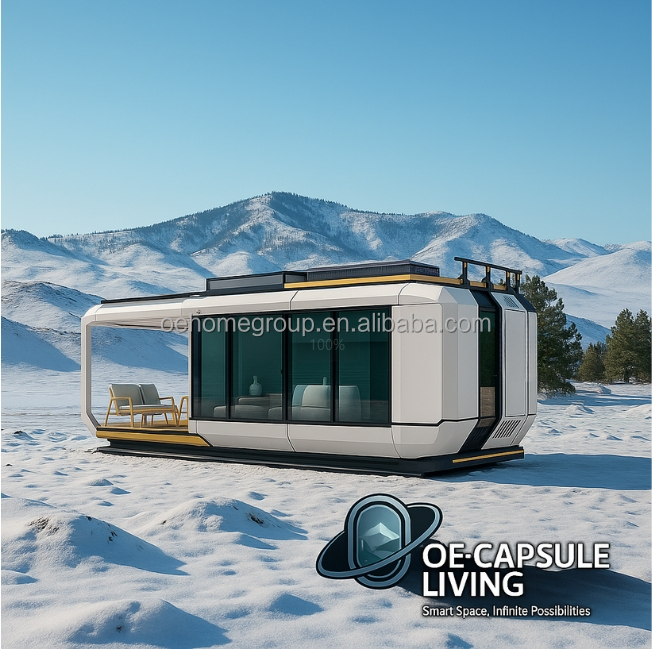 Maison de camping extérieure à système intelligent, maison mobile, espace, pièce préfabriquée, capsule spatiale 5