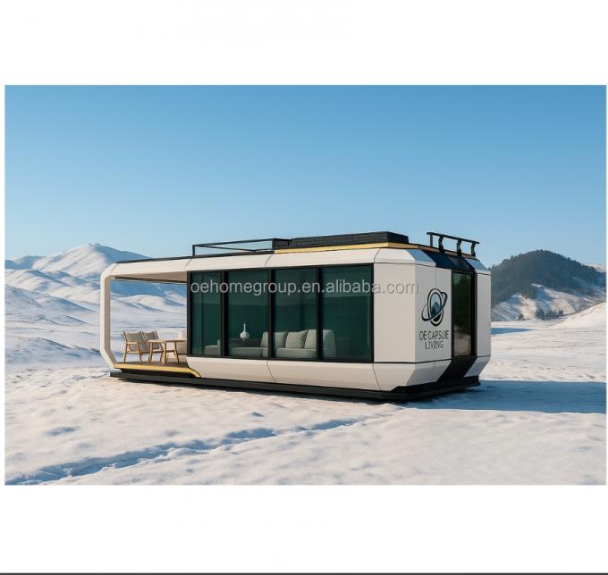Maison de camping extérieure à système intelligent, maison mobile, espace, pièce préfabriquée, capsule spatiale 4