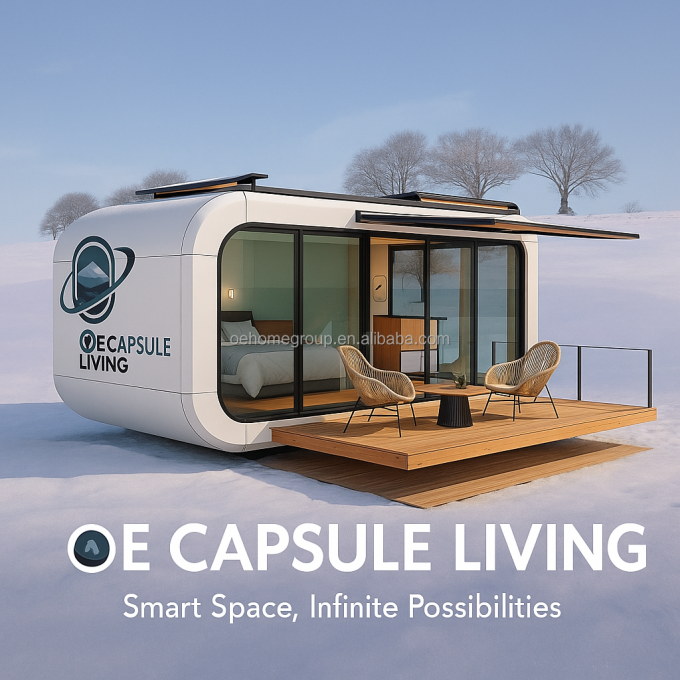 Maison de camping extérieure à système intelligent, maison mobile, espace, pièce préfabriquée, capsule spatiale 7