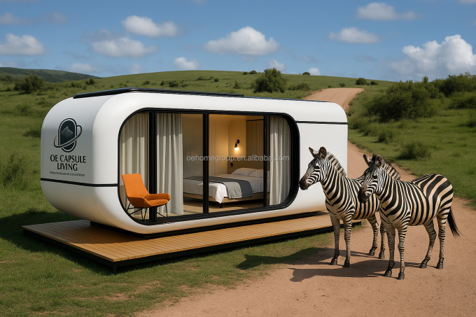 Maison de conteneurs modernes de luxe de 20 pieds Petite résidence Structure en acier préfabriquée Pour les hôtels Villas espace d'appartement 2