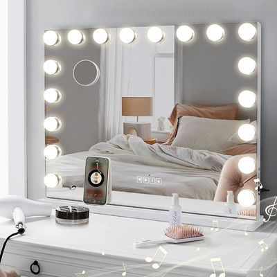 Compact Led Hollywood 10x miroir de vanité en plexiglas