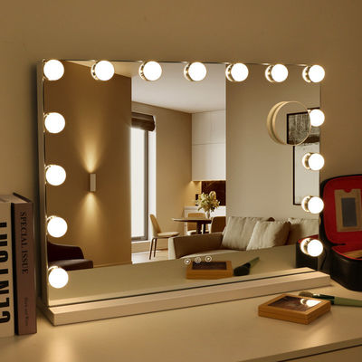 Miroir de maquillage de beauté personnelle avec musique intelligente et lumières de Hollywood